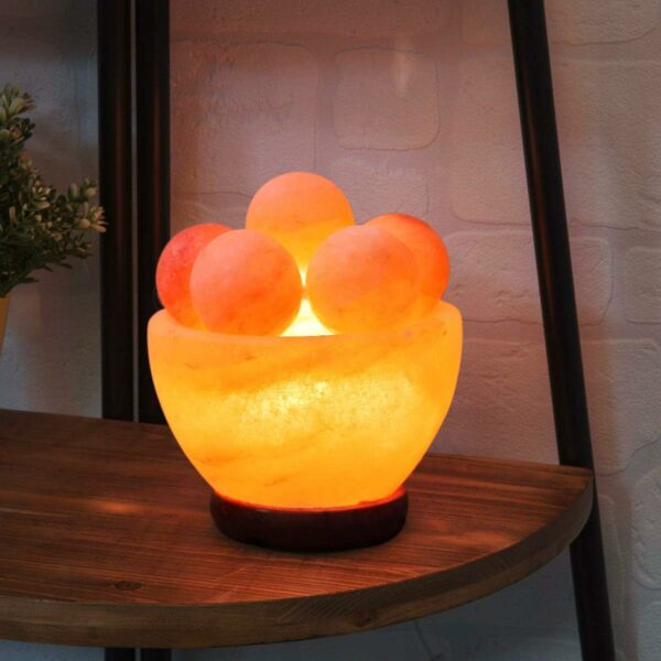 Himalayan Salt Cup of Spheres Healing Desk Light