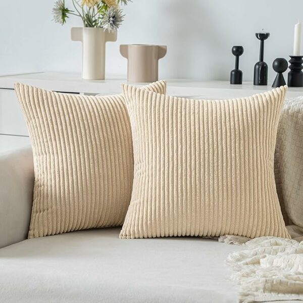 Seyra Ribbed Pillow Cover - Set of 2