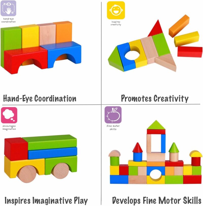 Geometric Learning Building Blocks for Kids | 100 Piece Set - Image 2