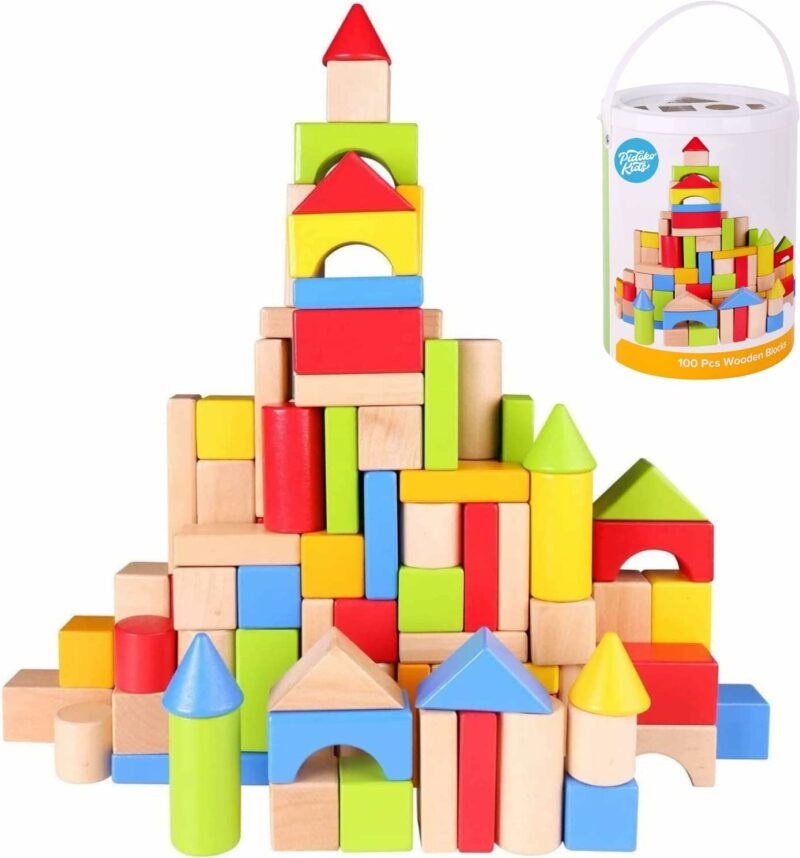 Geometric Learning Building Blocks for Kids | 100 Piece Set - Image 4