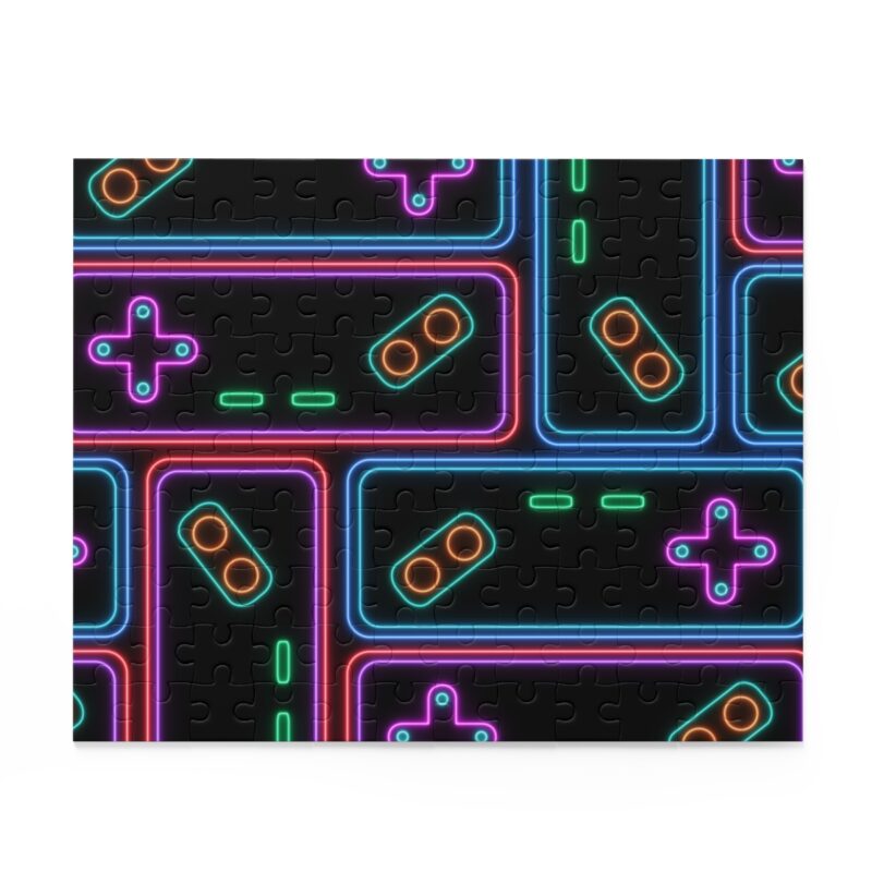 Neon Video Game Controller Design Puzzle for Kids and Adults | 30-500 Pieces - Image 5