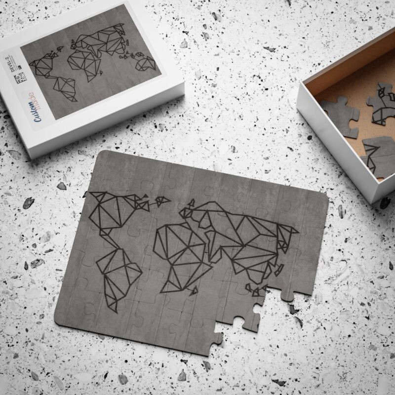 Geometric Map of World Puzzle for Kids and Adults | 30 - 500 Pieces - Image 4