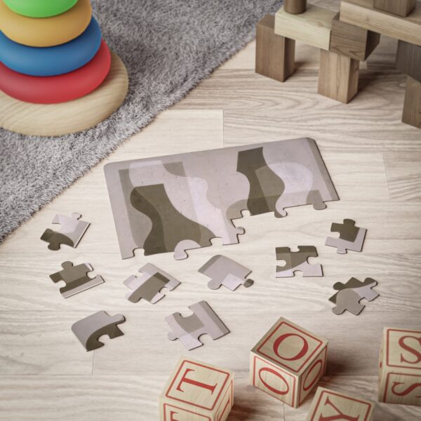 Gray Abstract Modern Puzzle for Kids and Adults - 30-500 Pieces