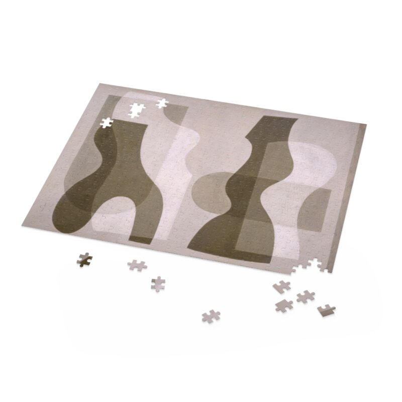 Gray Abstract Modern Puzzle for Kids and Adults - 30-500 Pieces - Image 5