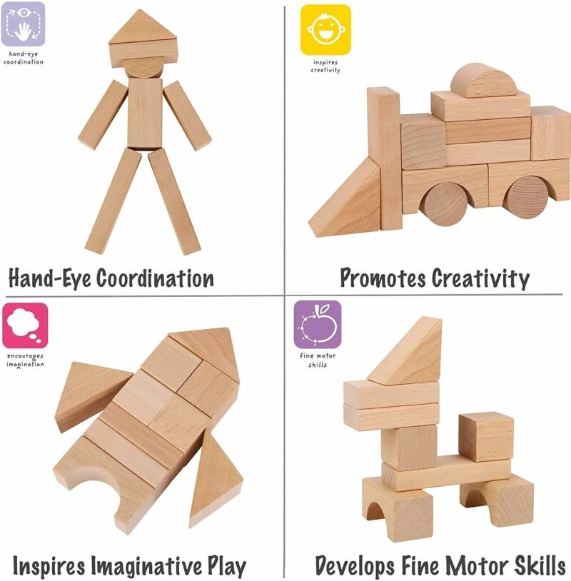 Geometric Learning Building Blocks for Kids | 100 Piece Set - Image 3