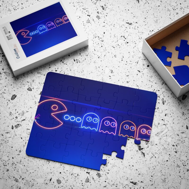 Neon Pacman Video Game Puzzle for Kids and Adults | 30-500 Pieces - Image 5