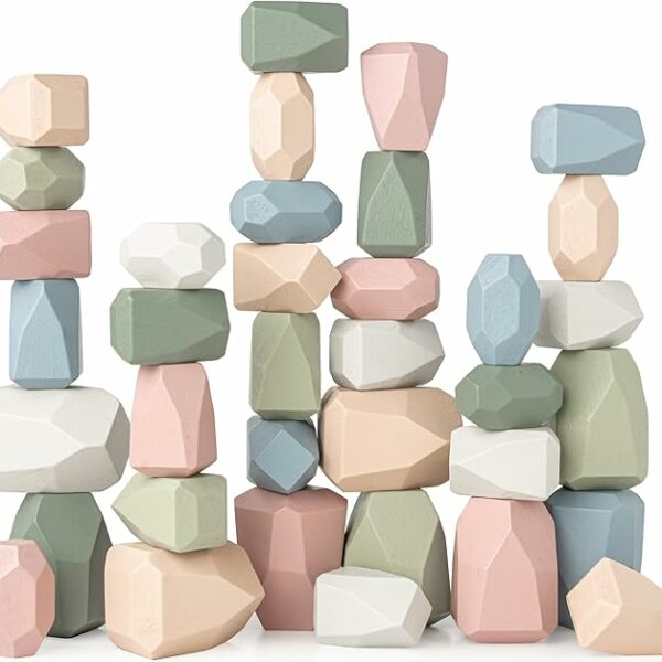Pastel Geometric Building Blocks for Kids | 3 Color Options