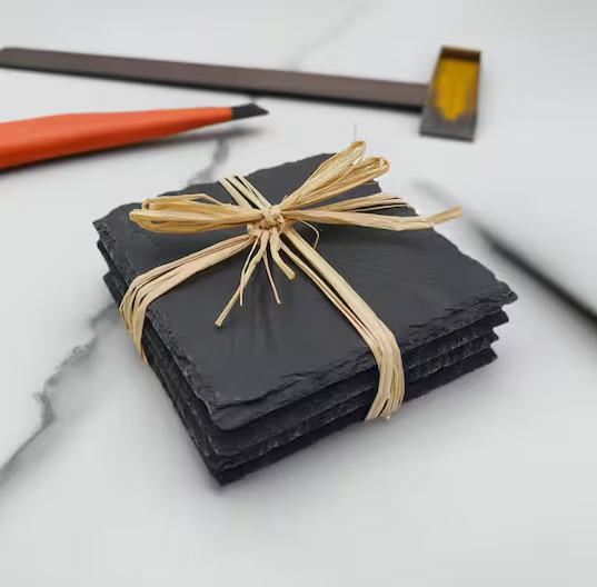 Lyra Slate Coaster Set