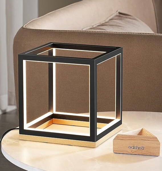 Modern Minimalist Cube Desk Light Dimmable for Sensitive Eyes