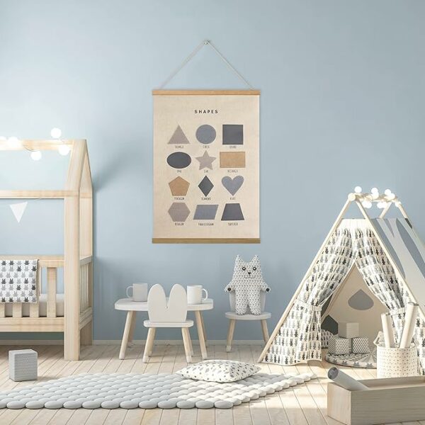Wonder Walls Geometric Shapes Learning Scroll Wall Art - 24" x 16"