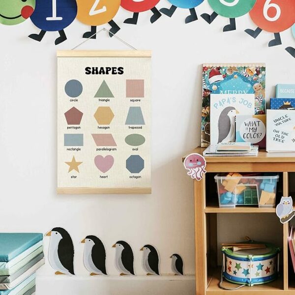 Creative Colors Geometric Shapes Learning Scroll Wall Art - 24" x 16"