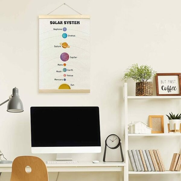Creative Colors Solar System Learning Scroll Wall Art - 24" x 16"