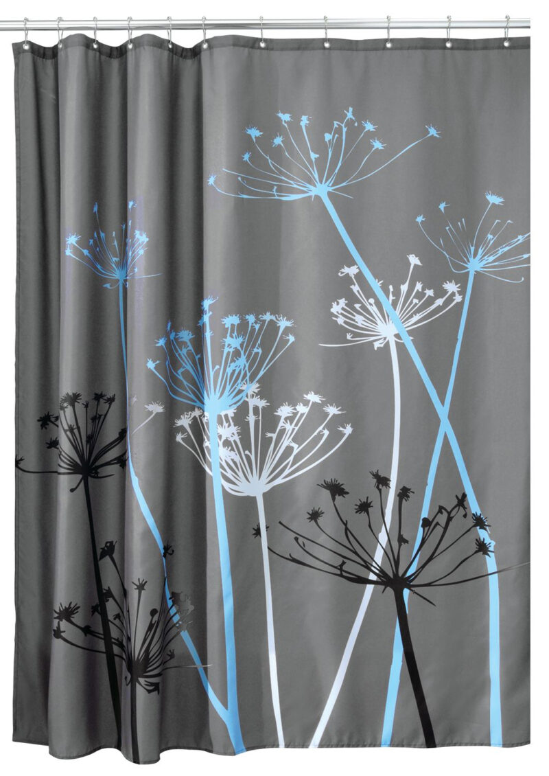 Blue Gray Simple Trees Kids Nature Inspired Bathroom Shower Curtain 71" x 71" - 4 Styles - Image 5