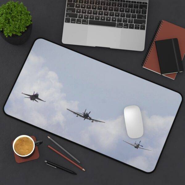 3 Fighter Jets Desk Mat, Air Force XL Mousepad - Educational Design