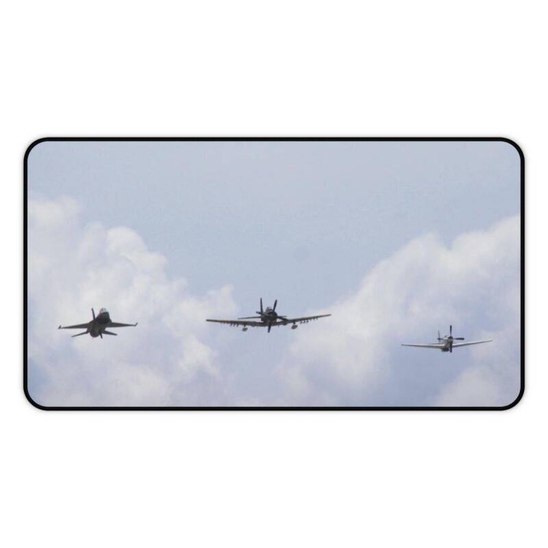 3 Fighter Jets Desk Mat, Air Force XL Mousepad - Educational Design - Image 3