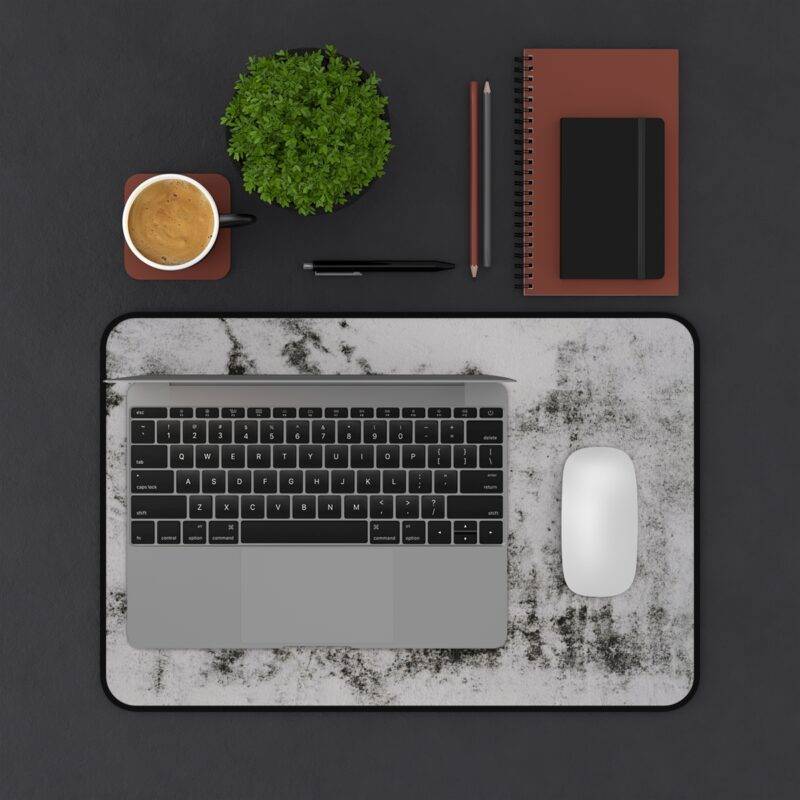 Grayscale Desk Mat, Black White Gray XL Mousepad - Minimalist Design - Image 4