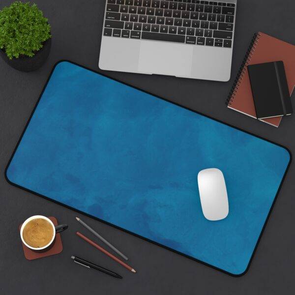 Deep Ocean Desk Mat, Blue Monochrome XL Mousepad - Minimalist Design
