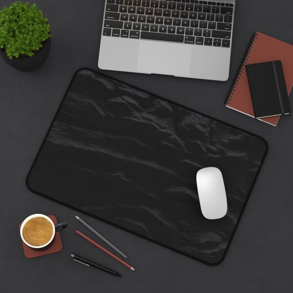 Rolling Hills Desk Mat, Black Monochrome XL Mousepad