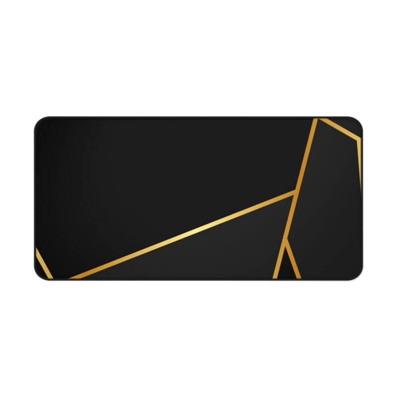 Cut Gold Desk Mat, Black Gold Minimalist XL Mousepad - Image 3
