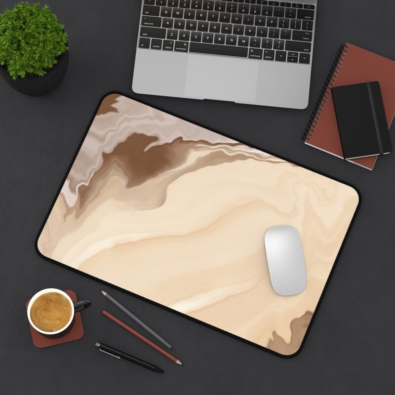 Sandy Beach Desk Mat, Boho Sheik XL Mousepad - Abstract Art Design - Image 5