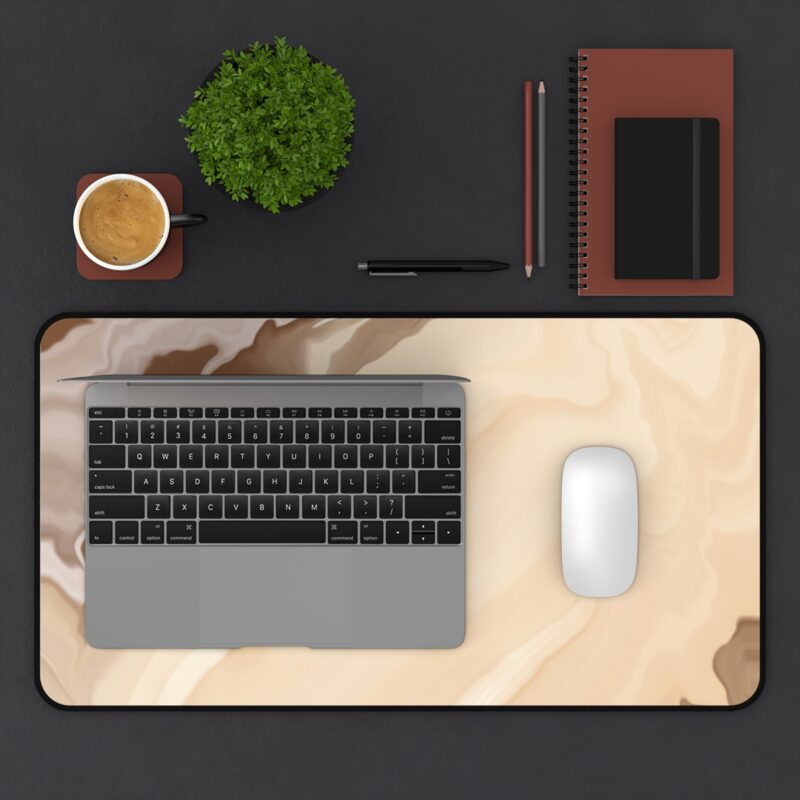 Sandy Beach Desk Mat, Boho Sheik XL Mousepad - Abstract Art Design - Image 4