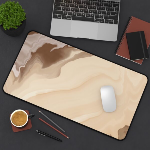 Sandy Beach Desk Mat, Boho Sheik XL Mousepad - Abstract Art Design