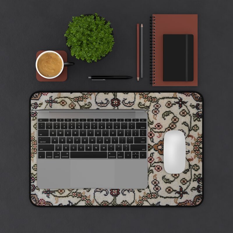 Vibrant Persian Rug Desk Mat, Moroccan Carpet XL Mousepad - Image 4
