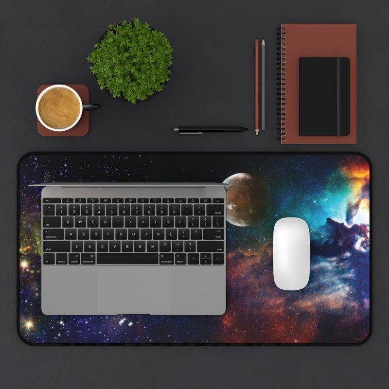 Planetary Orbit Desk Mat, Outer Space XL Mousepad - Other Worldly Design - Image 5