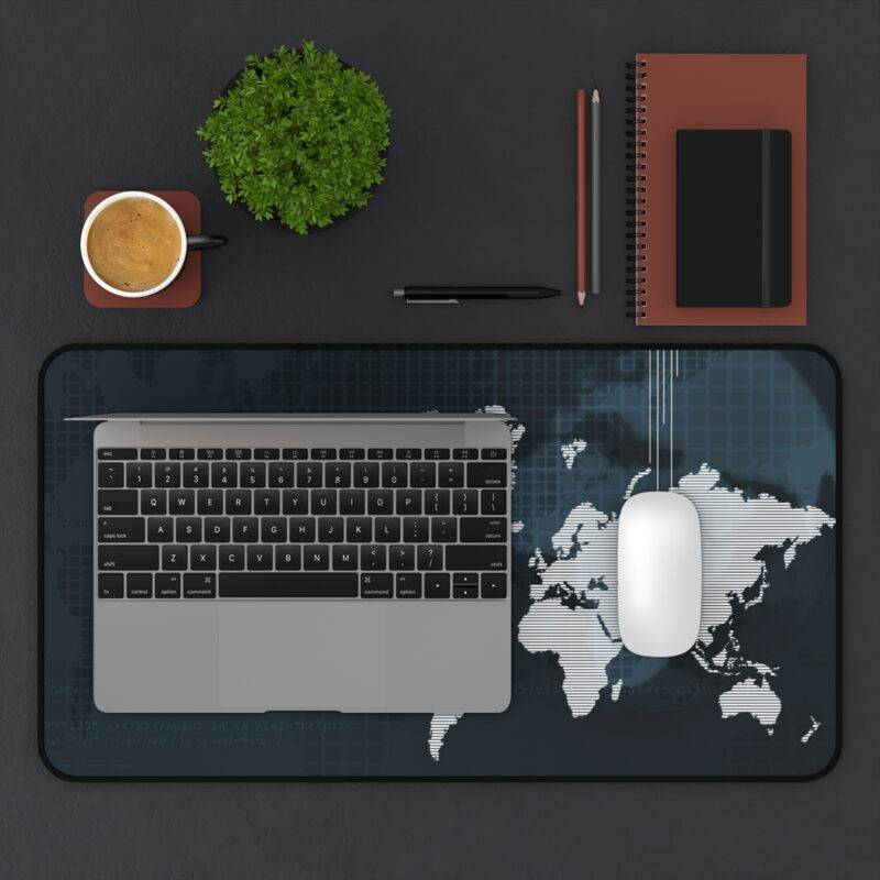 New Age Map Desk Mat, AI World XL Mousepad - Educational Design - Image 3