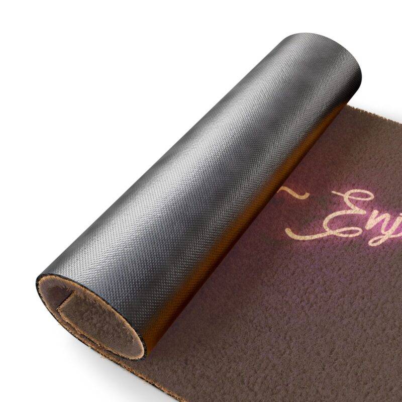 Eat Drink and Enjoy Purple - 24" x 16" Premium Coconut Coir Door Mat - Image 4