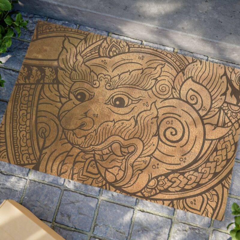 Traditional Chinese Dragon - 24" x 16" Premium Coconut Coir Door Mat - Image 2