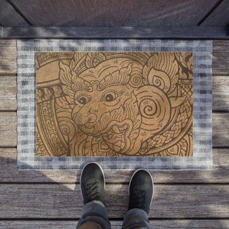 Traditional Chinese Dragon - 24" x 16" Premium Coconut Coir Door Mat - Image 4