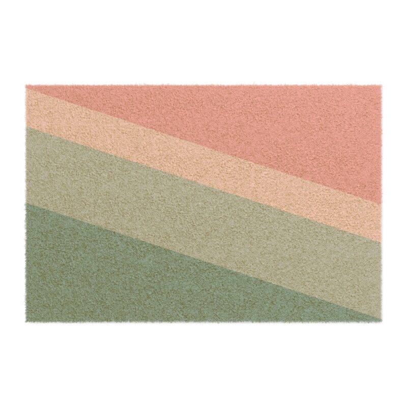 Minimalist Pastel Stripes - 24" x 16" Premium Coconut Coir Door Mat
