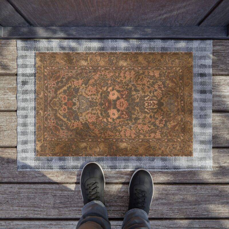 Renaissance Era Middle Eastern Rug Carpet - 24" x 16" Premium Coconut Coir Door Mat - Image 3